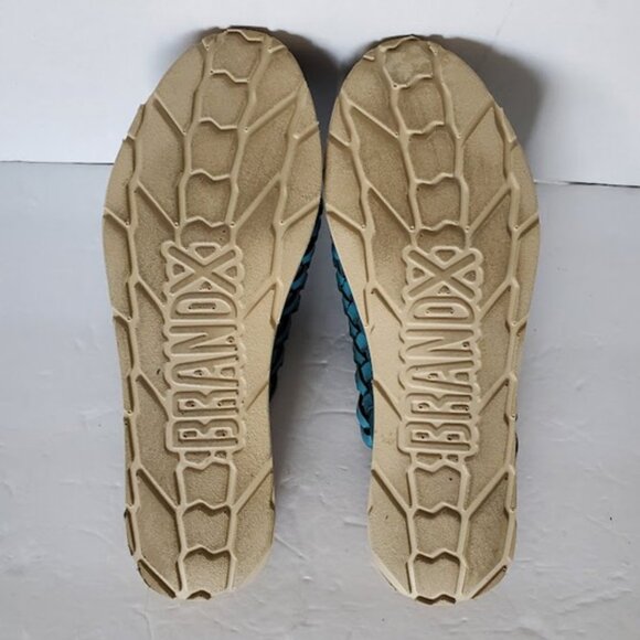 Huarache Mules by Brand X Huaraches Blue Handwoven Leather Size 6 Shoes Sandals - Picture 8 of 12